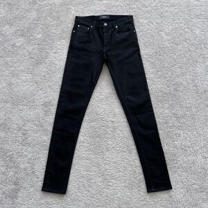 Oro Los Angeles Slim Skinny Jeans Mens 30x31 Black Stretch Denim Made USA